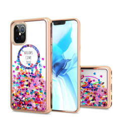 For Apple iPhone 13 Pro 6.1 (3 Cameras) Design Water Quicksand Glitter Case Cover