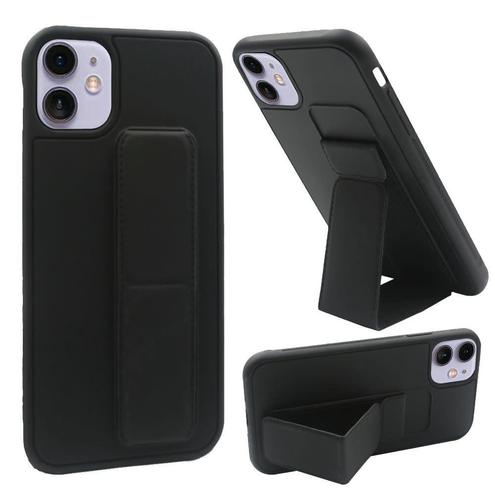 For Apple iPhone 11 (XI 6.1) Foldable Magnetic Kickstand Vegan Case Cover
