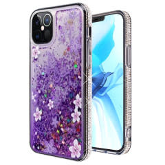 For Apple iPhone XR Quicksand Diamond Bumper Hybrid Case Cover