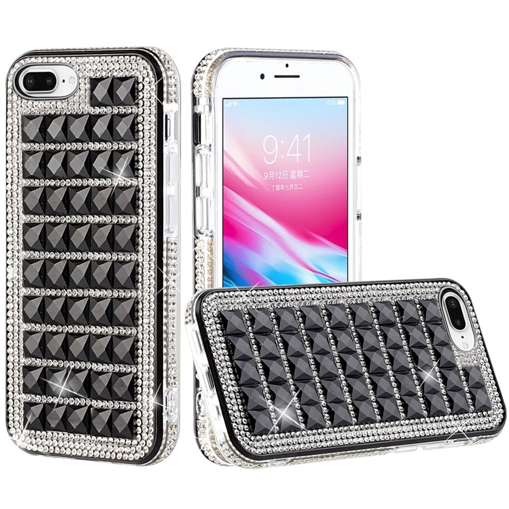 For Apple iPhone 8 Plus / 7 Plus / 6 Plus / 6s Plus Bling Diamond Shiny Crystal Case Cover