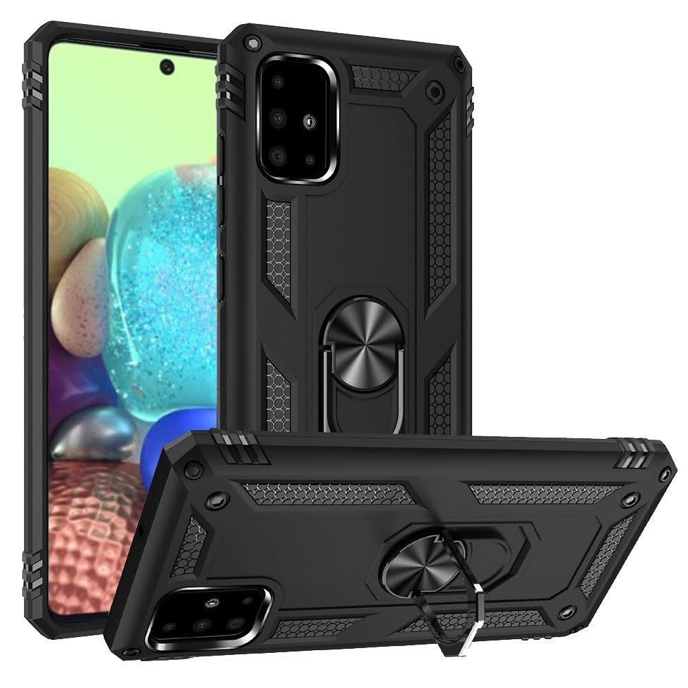 For Samsung Galaxy A71 5G Magnetic Ring Kickstand Hybrid Case Cover