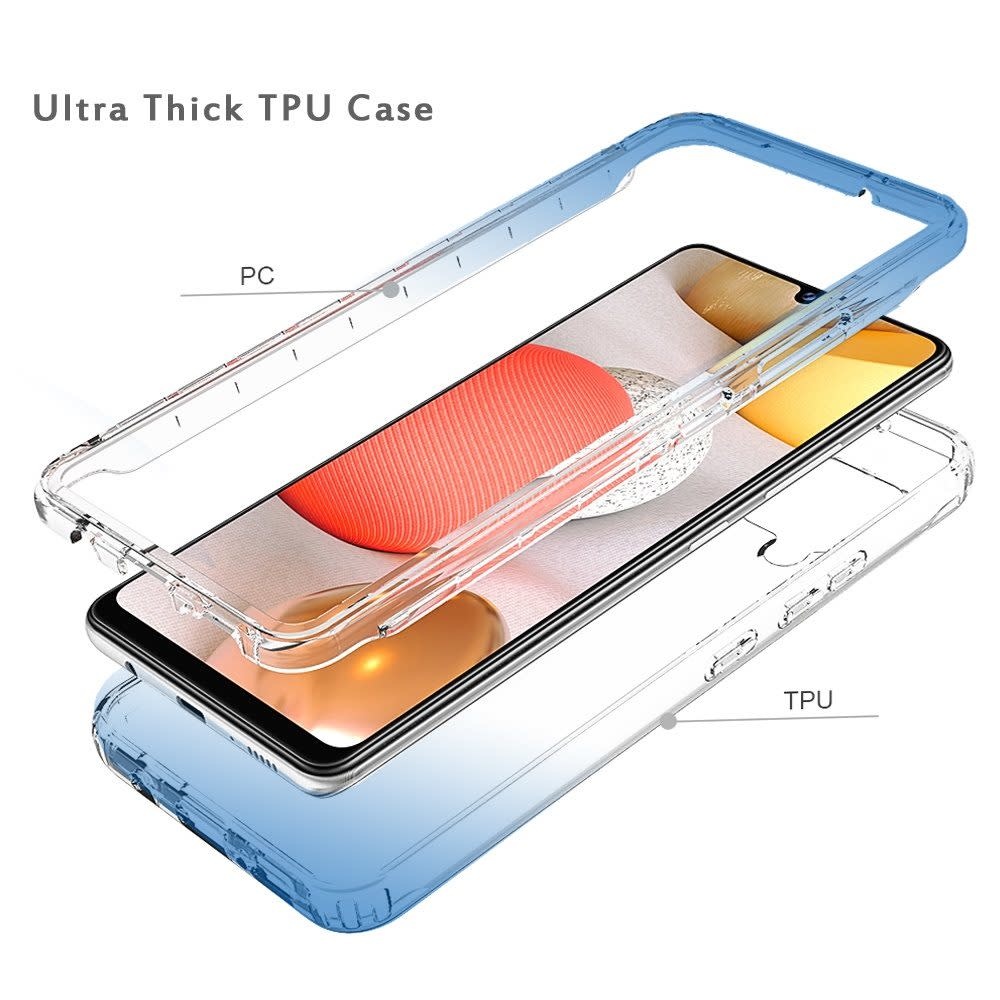 For Samsung A42 5G Two Tone Transparent Shockproof Case Cover