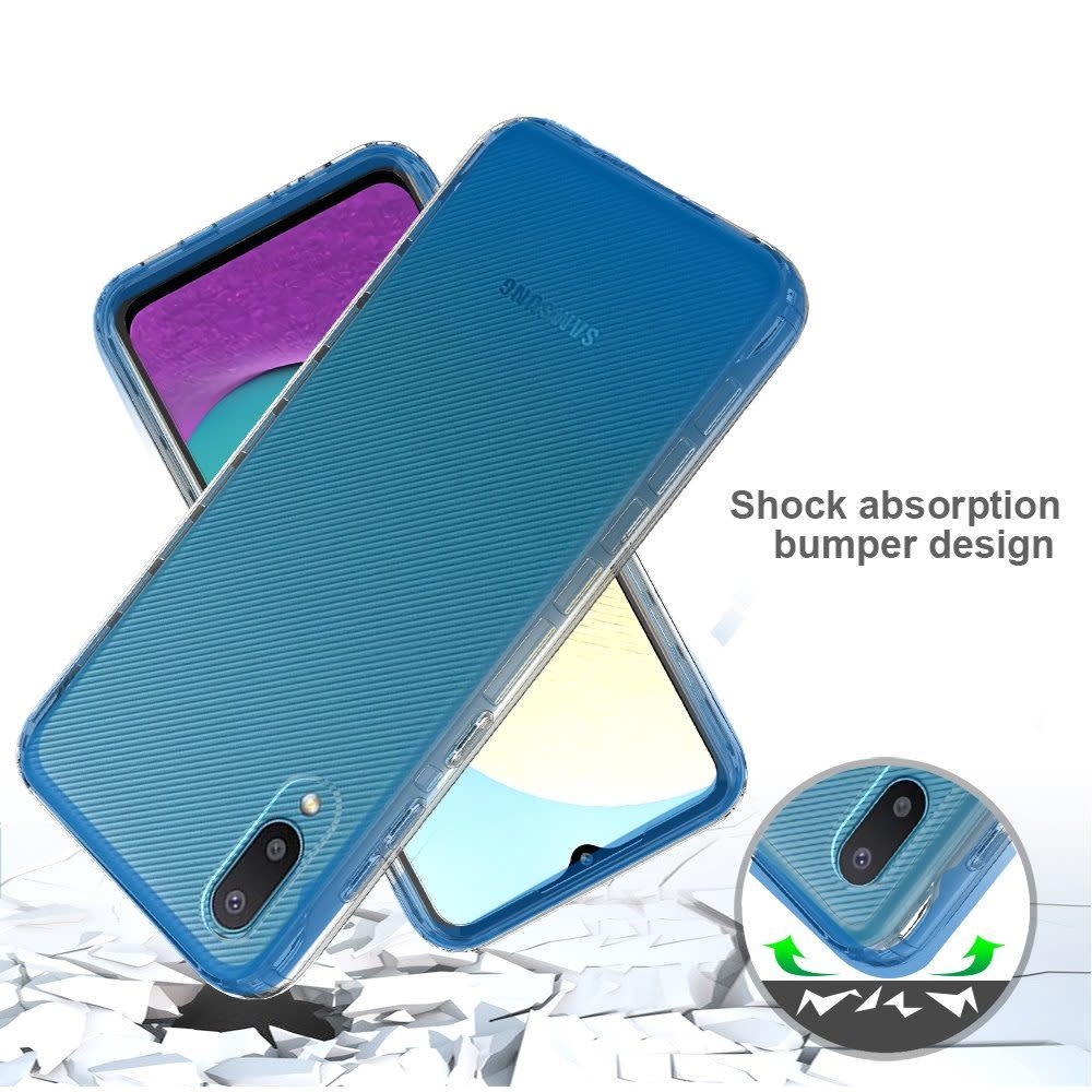 For Samsung Galaxy A02 Two Tone Transparent Shockproof Case Cover