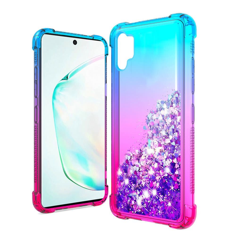 For Samsung Galaxy Note 10 Plus 6.8 Two-Tone Glitter Quicksand Case Cover