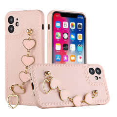 For Apple iPhone XR Hearts TPU with Hearts Chain Case Cover