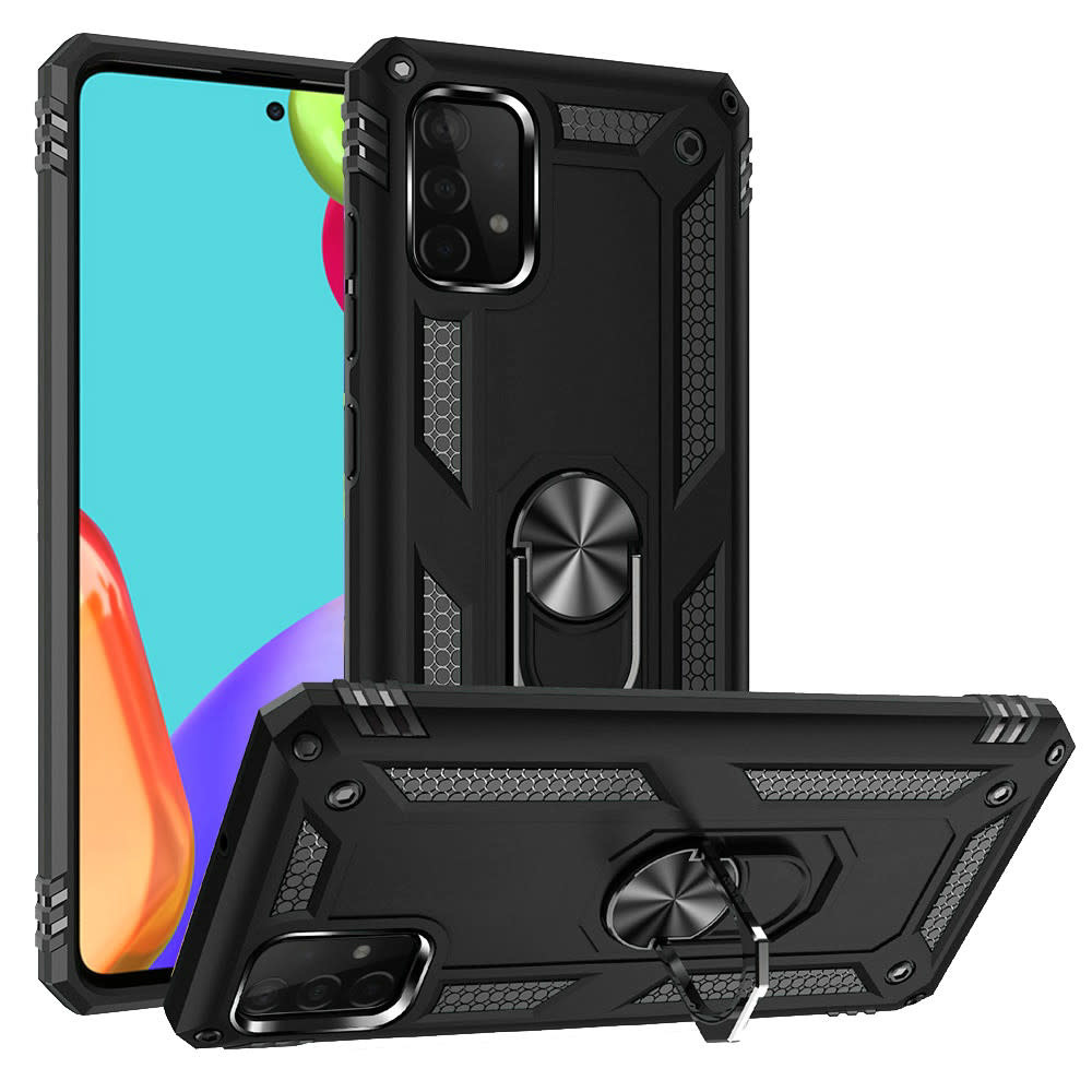 For Samsung Galaxy A52 5G Magnetic Ring Kickstand Hybrid Case Cover