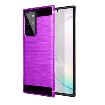 For Samsung Galaxy Note 20 Ultra 5G Brushed Metallic Design Hybrid Case Cover