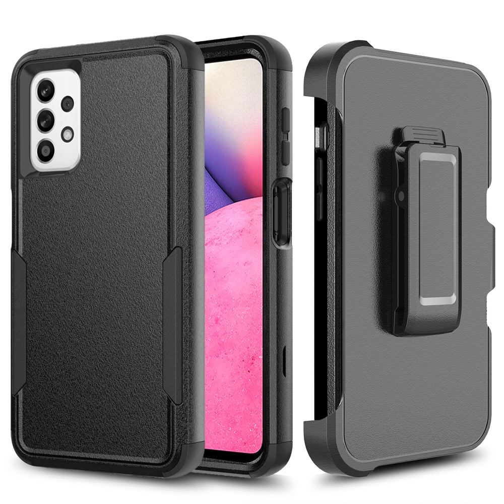 For Samsung A33 5G Commando Holster Kickstand Hybrid Tuff Case Cover