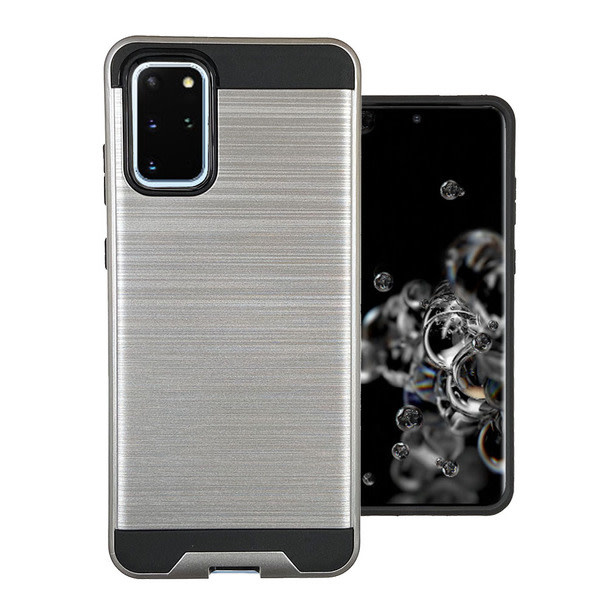For Samsung Galaxy S22 Plus Brushed Metallic Design Hybrid Case Cover