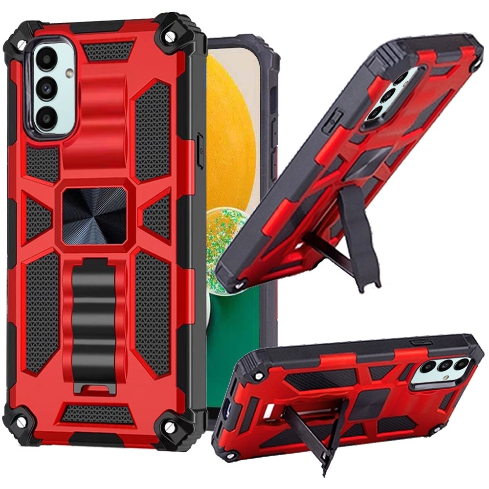 For Samsung Galaxy A13 5G Machine Magnetic Kickstand Case Cover Red