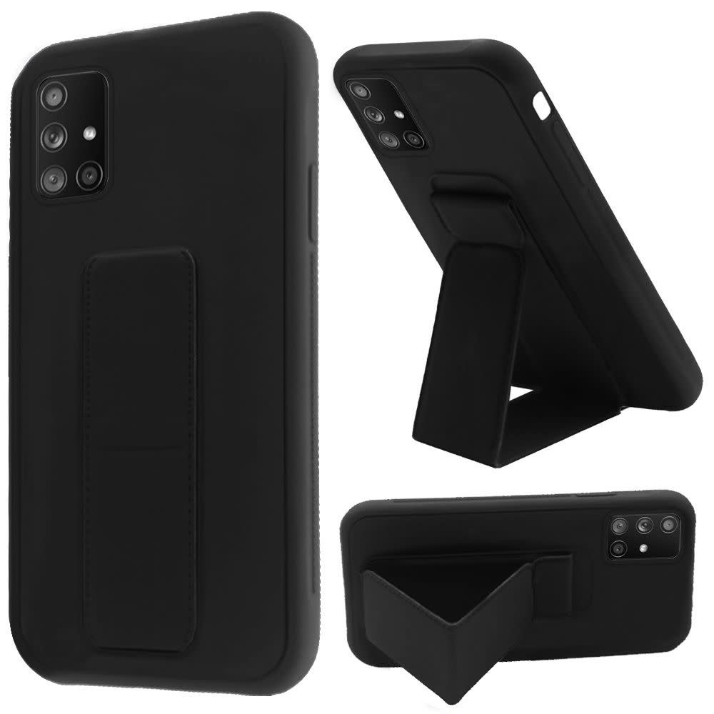 For Samsung Galaxy A71 5G Foldable Magnetic Kickstand Vegan Case Cover