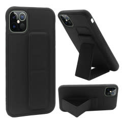 For Apple iPhone 13 6.1 (2 Cameras) Foldable Magnetic Kickstand Vegan Case Cover