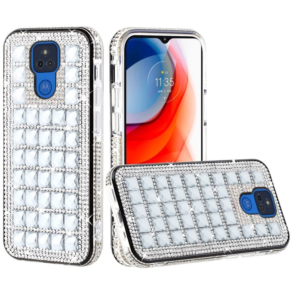 For Motorola Moto G Play 2021 Bling Diamond Shiny Crystal Case Cover