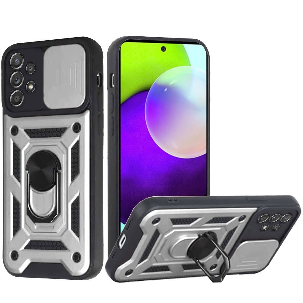 For Samsung Galaxy A52 5G ELITE Camera Push Magnetic Ring Stand Hybrid Case Cover
