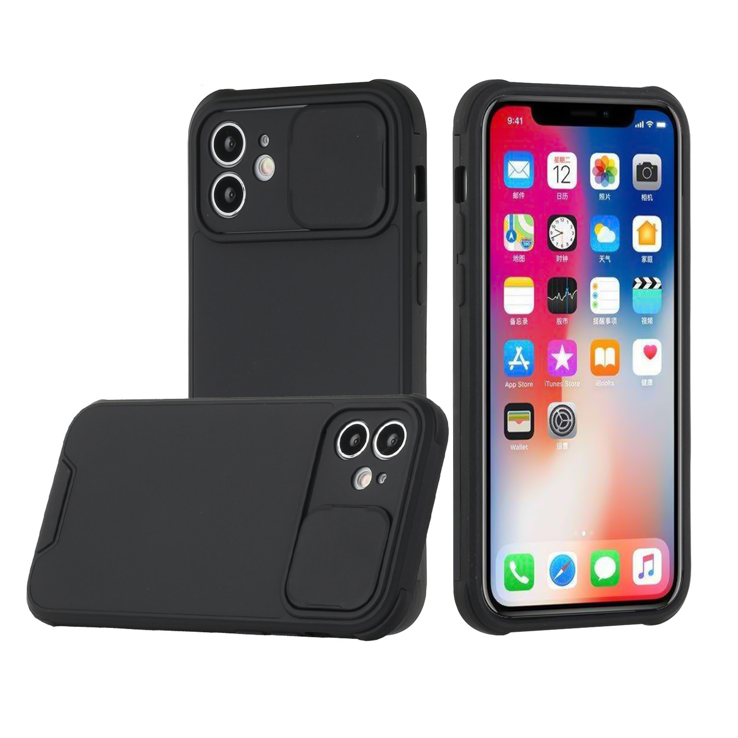 For Apple iPhone 11 (XI 6.1) Heavy Duty Camera Protection Shockproof Hybrid Case Cover