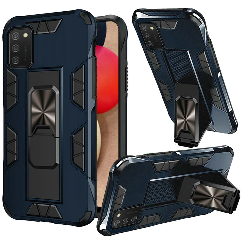 For Samsung A02s Optimum Magnetic RingStand Case Cover
