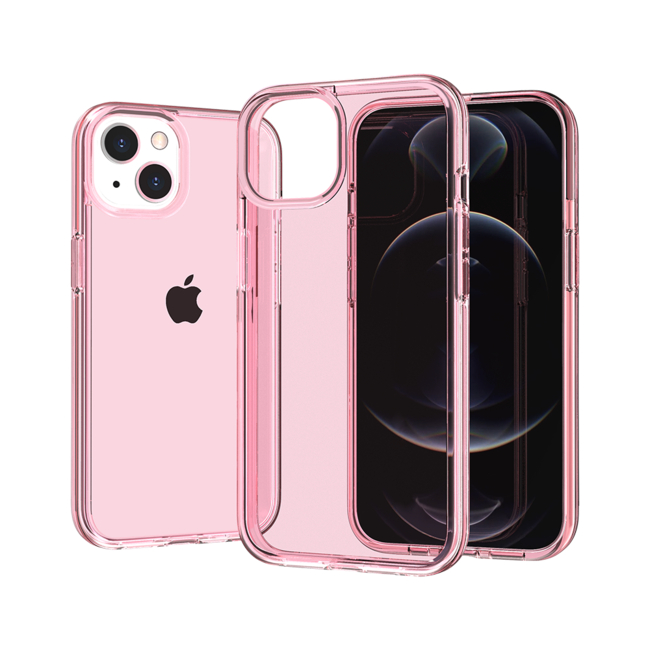 For Apple iPhone 14 /13 Sturdy Ultra Thick 3mm Transparent Hybrid Case Cover