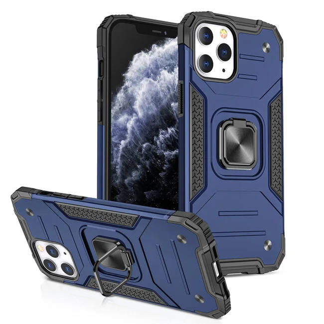 For Apple iPhone 15 Robust Magnetic Kickstand Hybrid Case Cover