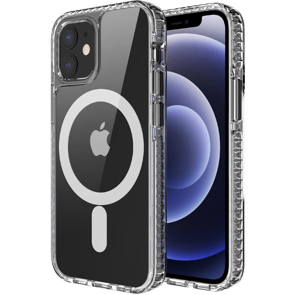 For Apple iPhone 12 / 12 Pro 6.1 MagSafe Magnet Premium Lined Shockproof Bumper Transparent Case Cover