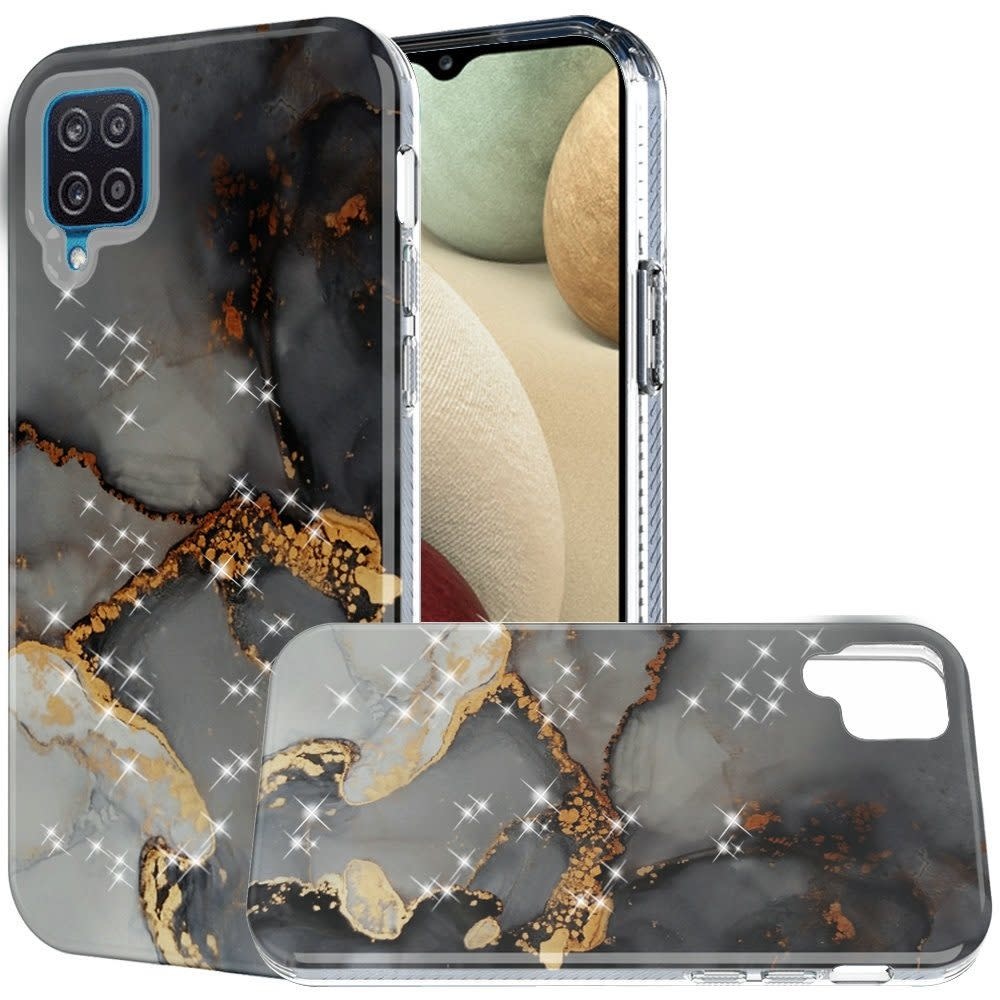For Samsung Galaxy A12 5G META 2.5mm Thick TPU Glitter Design Case Cover