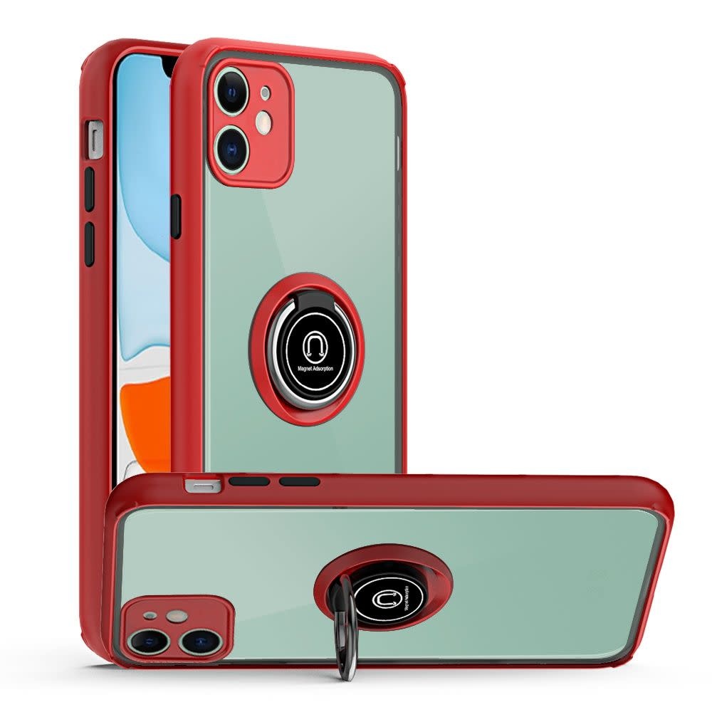 For Apple iPhone 11 (XI 6.1) Magnetic RingStand Case Cover