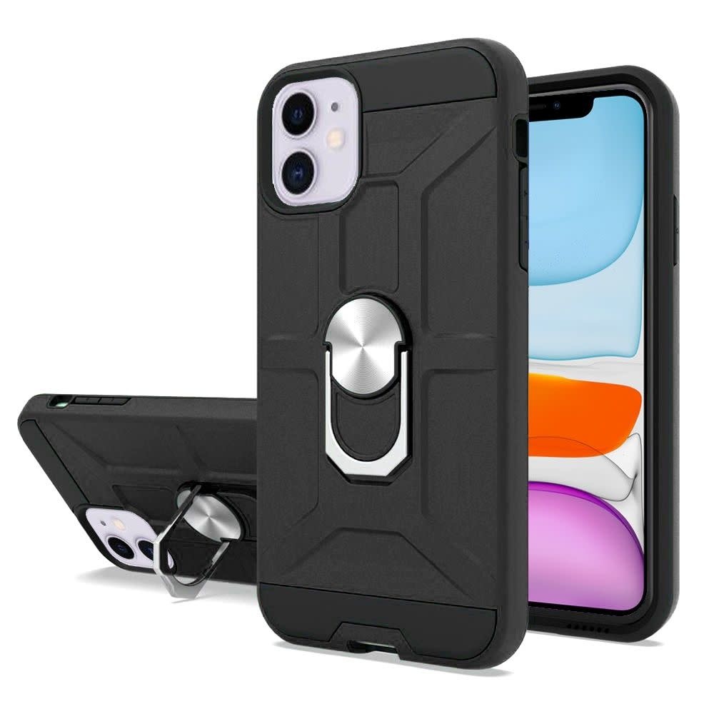 For Apple iPhone 11 (XI 6.1) Dynamic Magnetic RingStand Cover Case