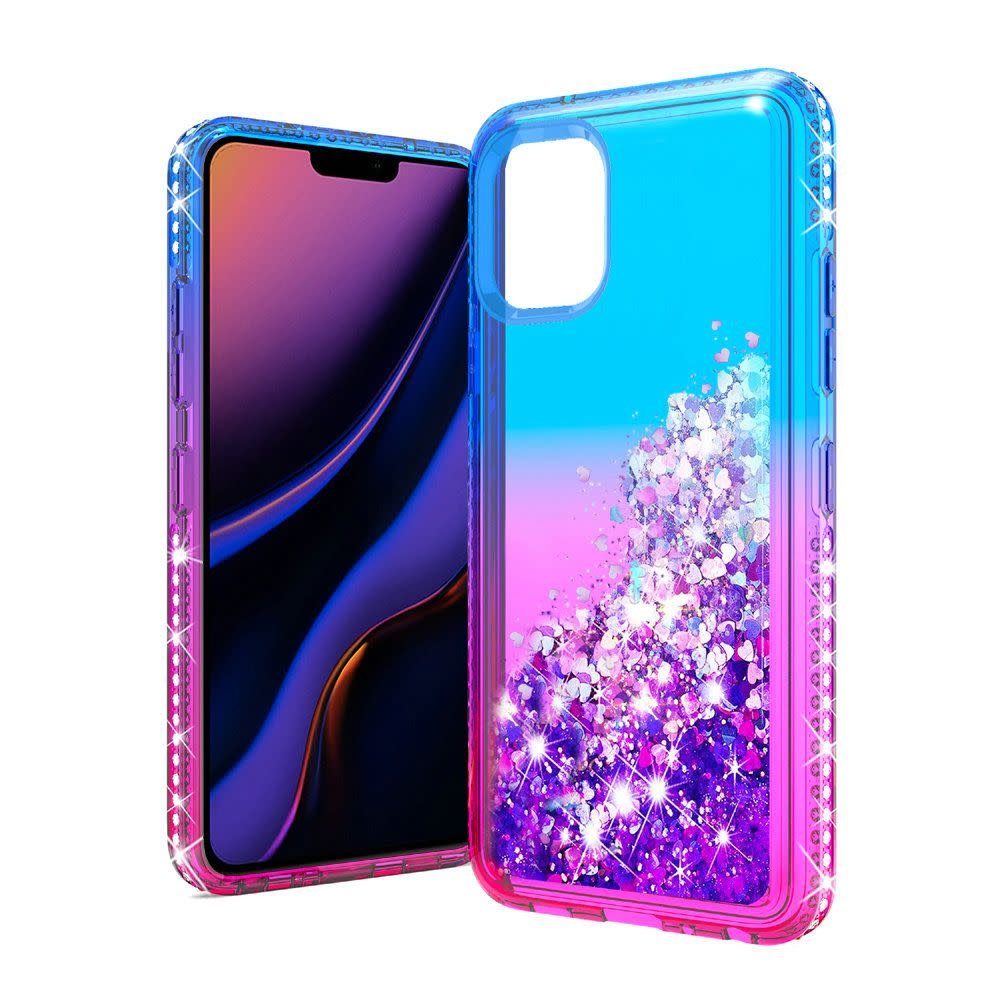 For Apple iPhone 11 Pro 5.8 Two Tone Diamond Water Quicksand Glitter