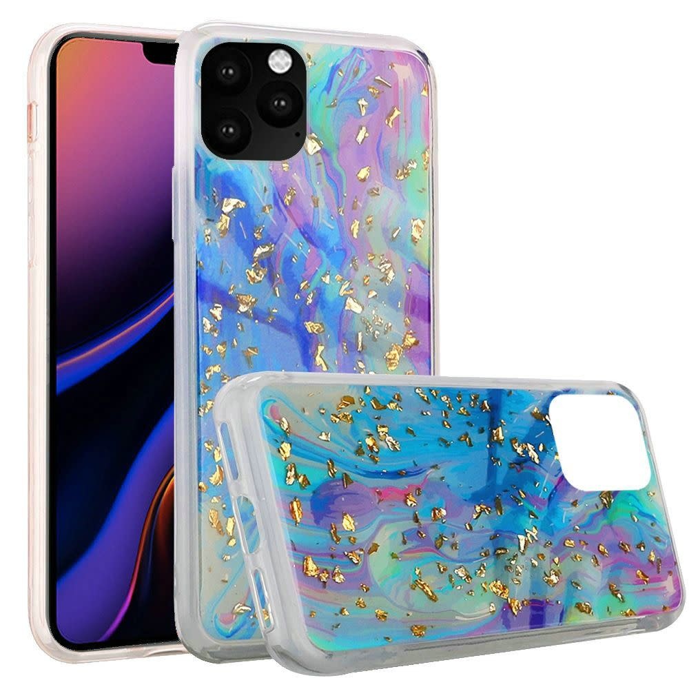 For Apple iPhone 11 Pro 5.8 Marble Glitter Case